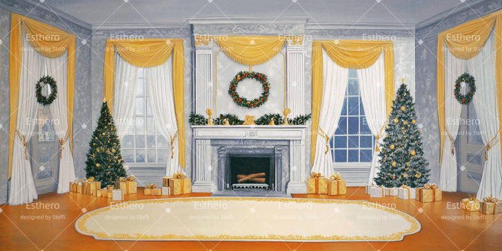 Toile de fond Theatre Hall de Noël CSH510-T40