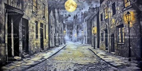Toile de fond Theatre Rue Nocturne CSH510-T62