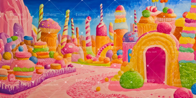Fond de Scène Théâtre Pays des Bonbons CSH510-T67