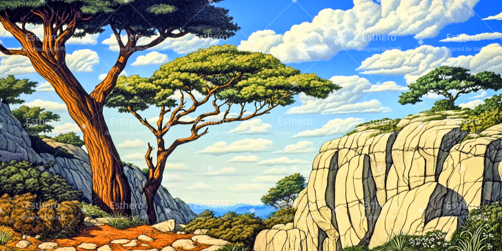 Fond de Scène Personnalisé Canyon De La Jungle CSH510-T96