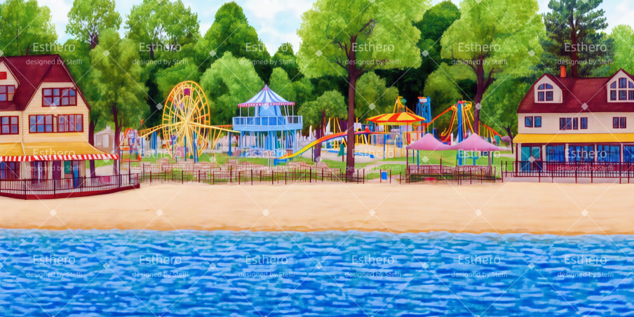 Fond de Scène Personnalisé Aire De Jeu D’Été CSH511-T58