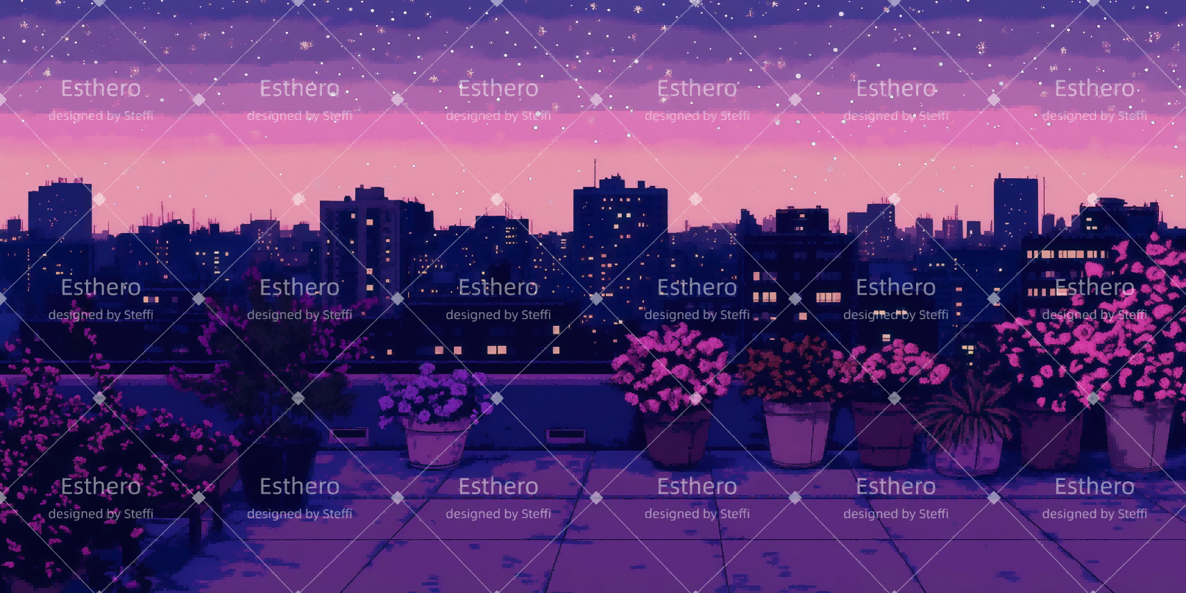 Toile de fond Theatre Jardin Sur Le Toit CSH511-T69