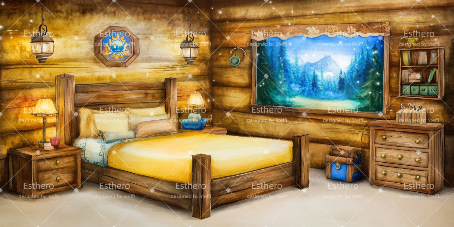 Fond de Scène Personnalisé Cottage En Bois CSH511-T7