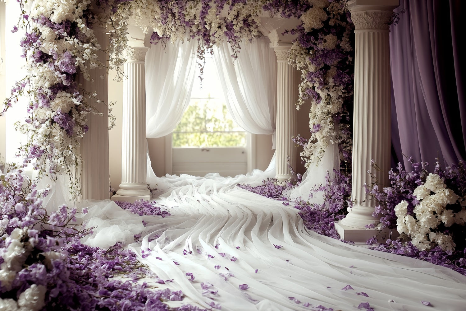 Toile de fond Vintage Classique Entrée Rêve Violette CSH57-122