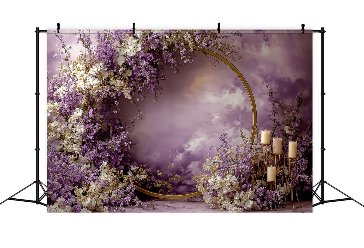 Toile de fond Vintage Crépuscule Fleurs Bougie CSH57-124