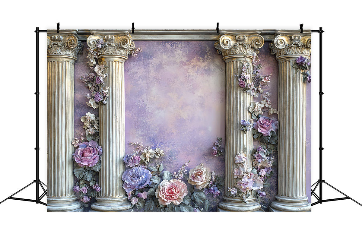 Toile de fond Vintage Mur Colonne Florale Victorienne CSH57-126