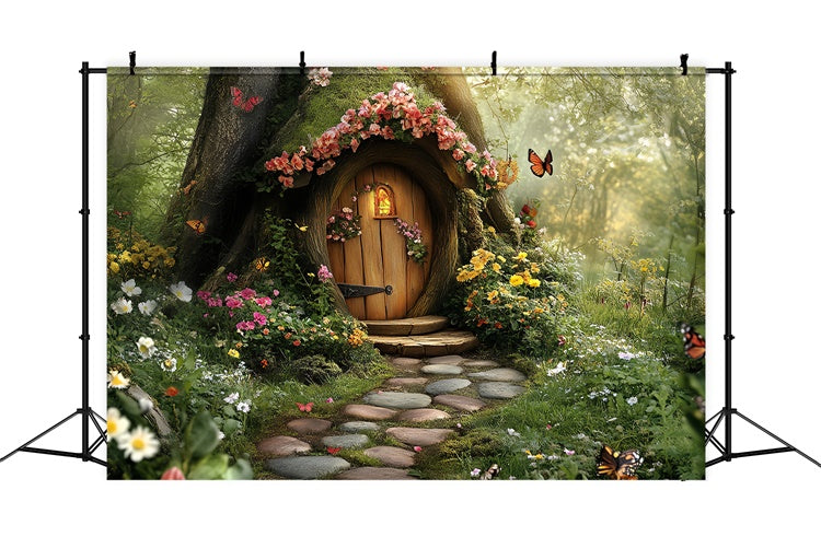 Toile de fond Forêt Conte Arbre Enchanté Cottage CSH57-159