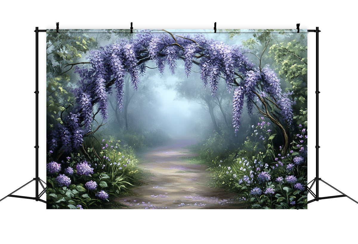 Toile de fond Forêt Photographie Arche Lavande Sentier CSH57-161