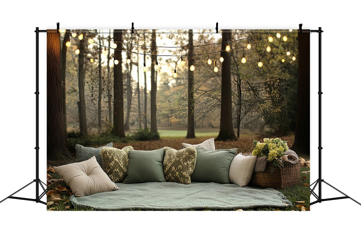 Toile de fond Forêt Pique-Nique Crépuscule Mise en Place CSH57-165