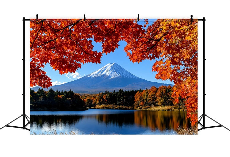 Toile de fond Photo Automne Érable Montagne Tranquille CSH57-191