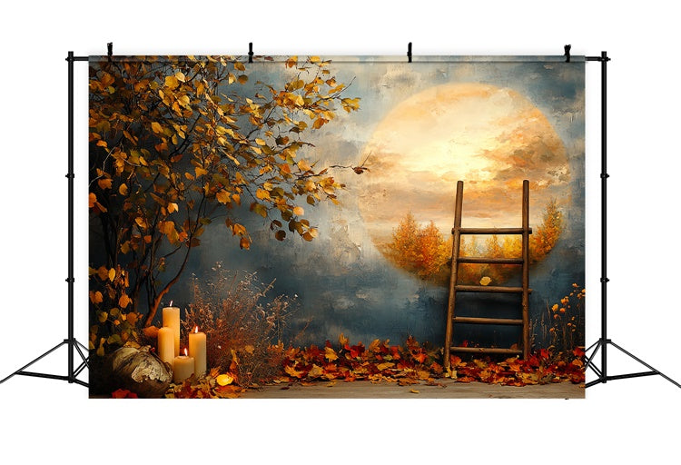 Toile de fond Photo Automne Lune Dorée Rêverie CSH57-198
