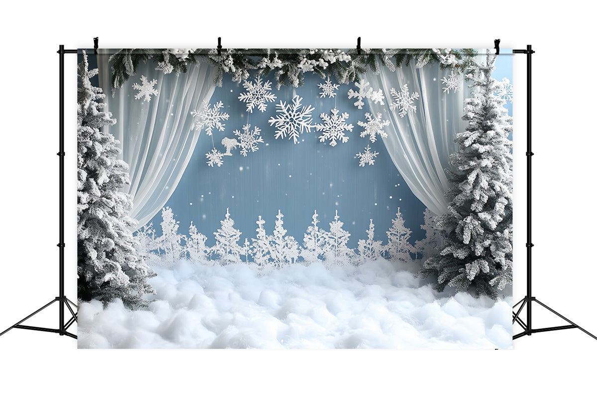 Toile de fond Hiver Scène d’Hiver Neige Blanche CSH57-209