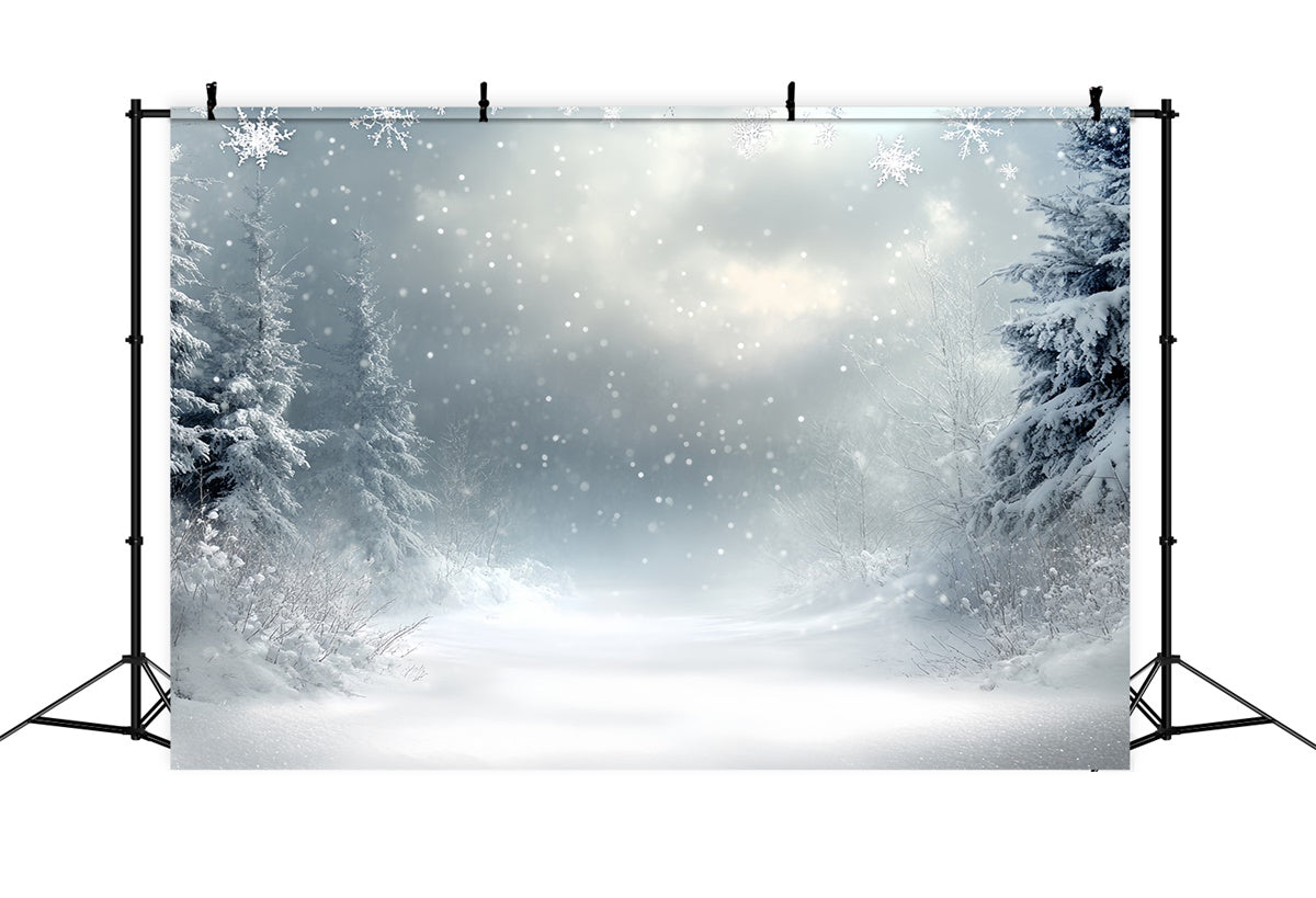 Toile de fond Hiver Brume Silencieuse de Neige CSH57-210