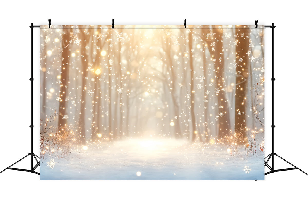 Toile de fond Hiver Crépuscule Givré Étincelant CSH57-215