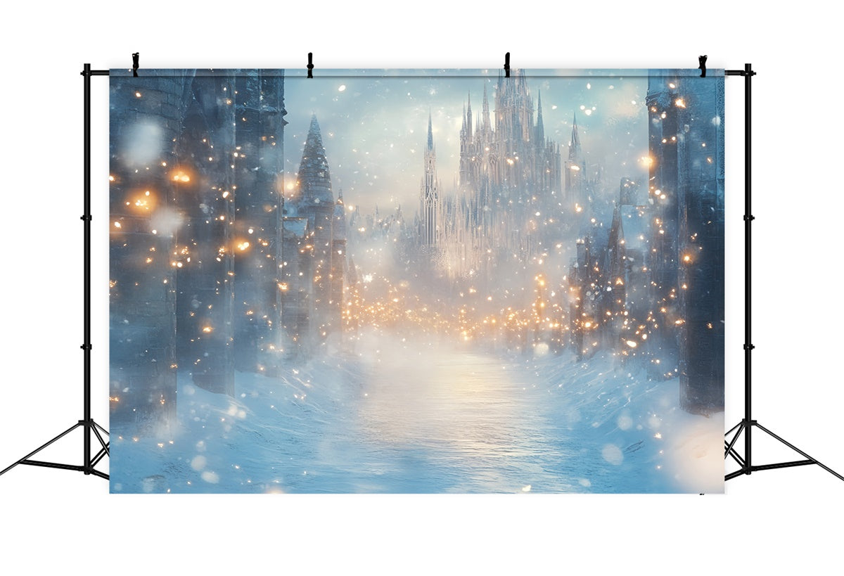 Toile de fond Hiver Rêve de Château Enneigé CSH57-225