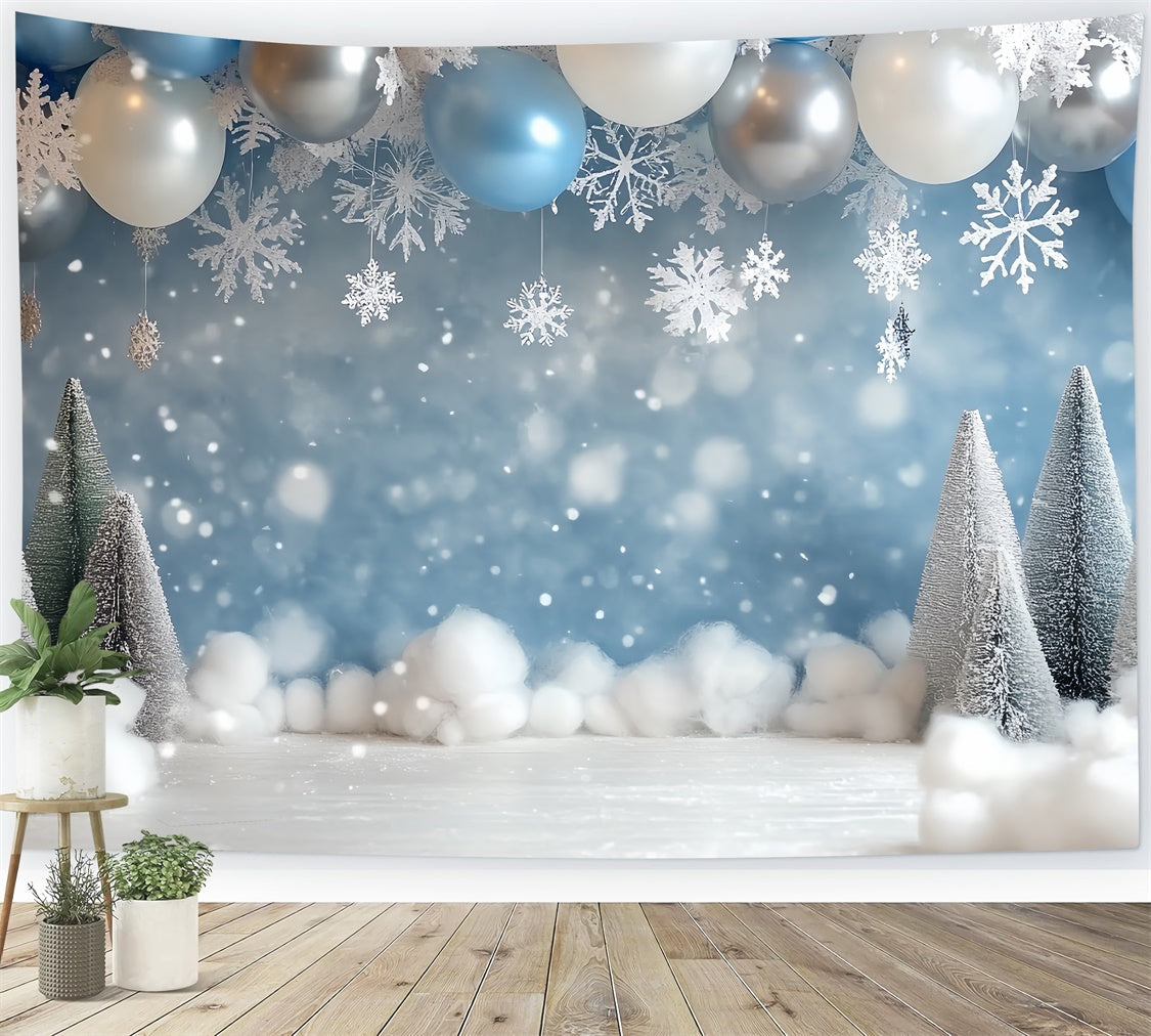 Toile de fond Hiver Arche de Ballons Joie de Neige CSH57-227
