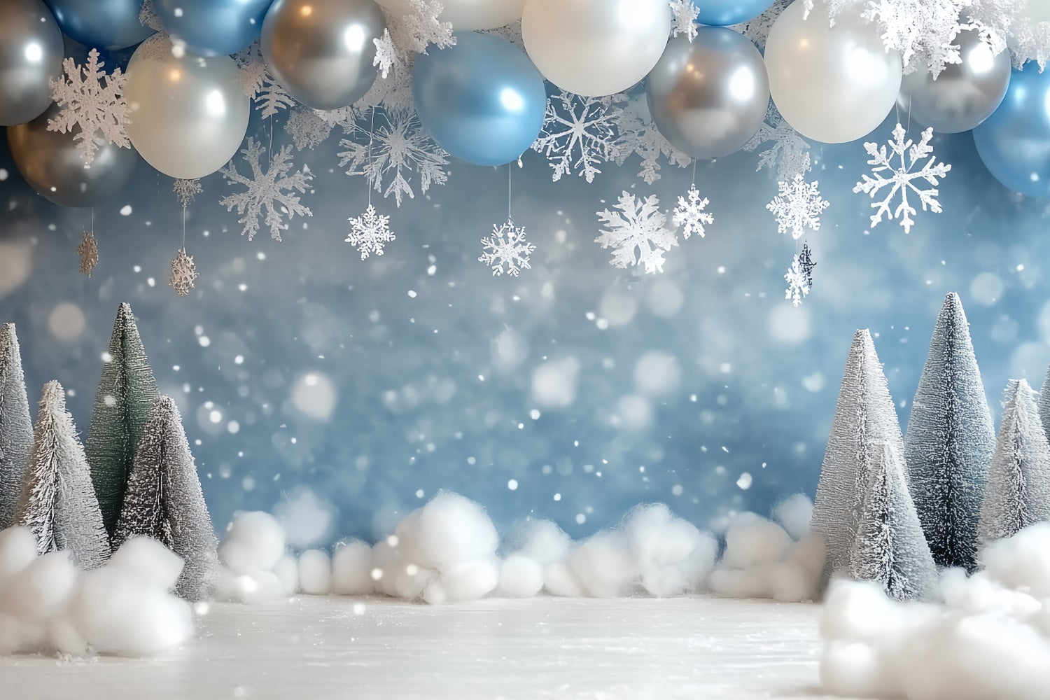 Toile de fond Hiver Arche de Ballons Joie de Neige CSH57-227