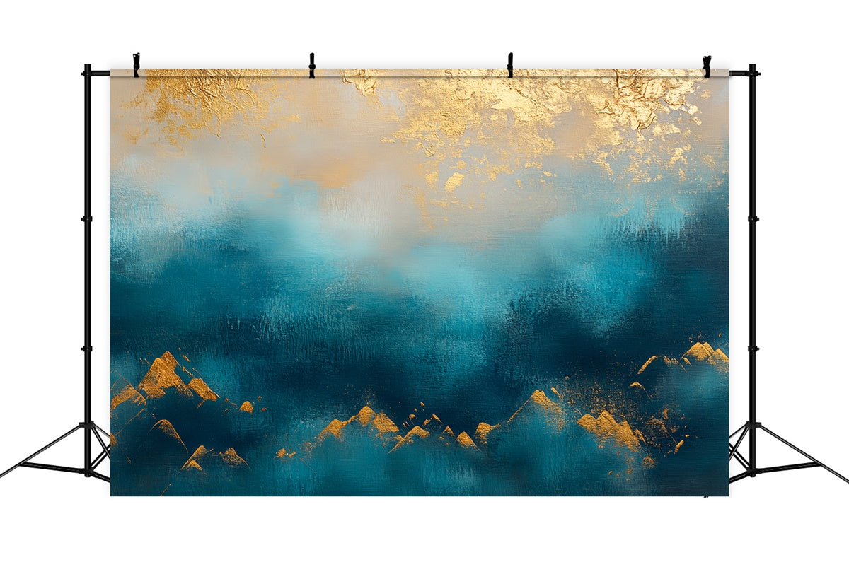 Toile de fond Beaux-Arts Horizon Doré Sommets Drap CSH57-255