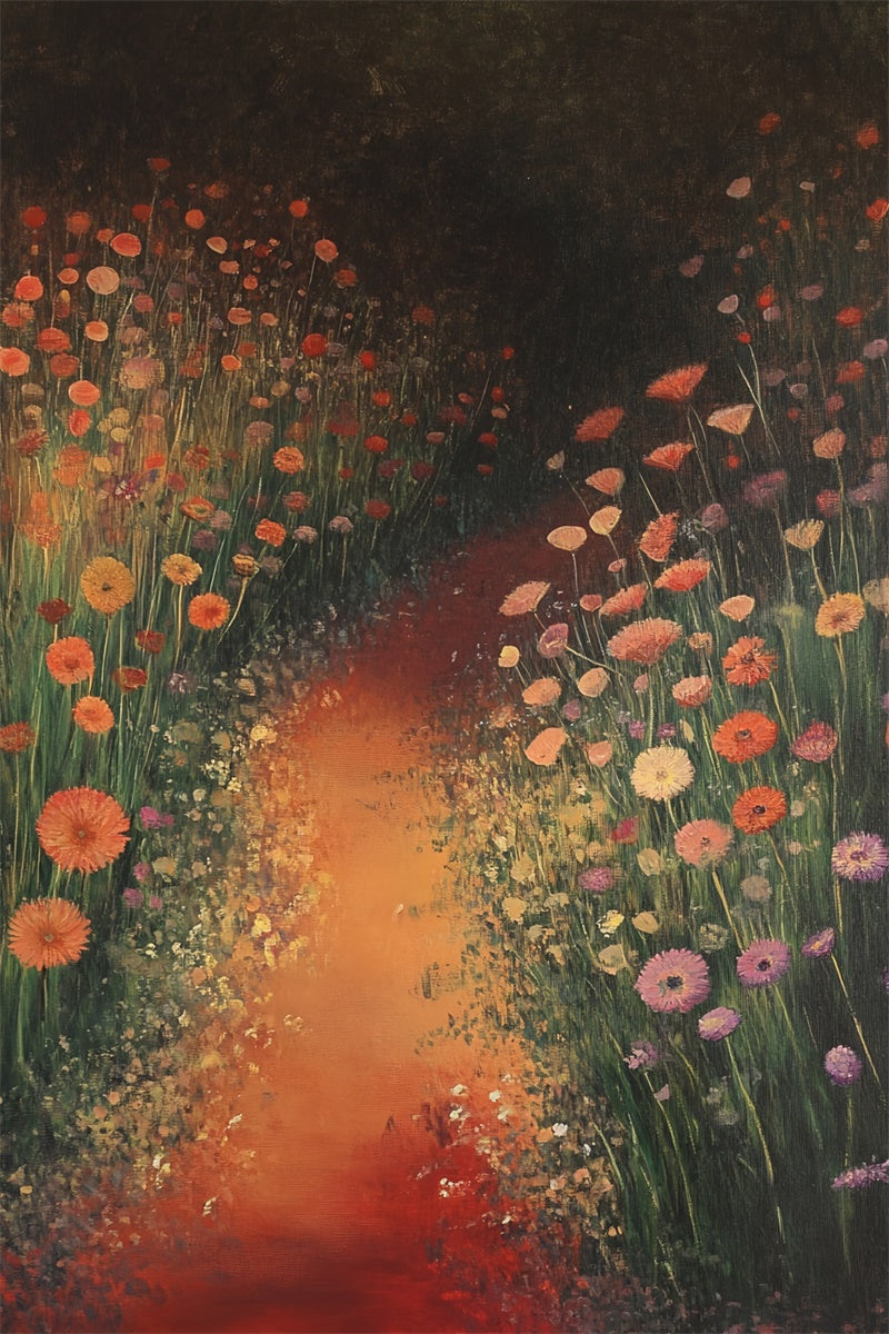 Toile de fond Peinture Sentier Fleur Rêverie Vidéo CSH57-262
