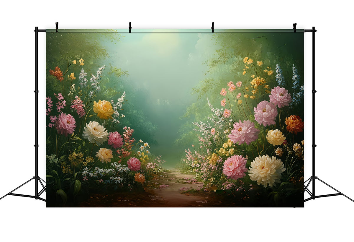 Toile de fond Beaux-Arts Chemin Jardin Secret Magnifique CSH57-266