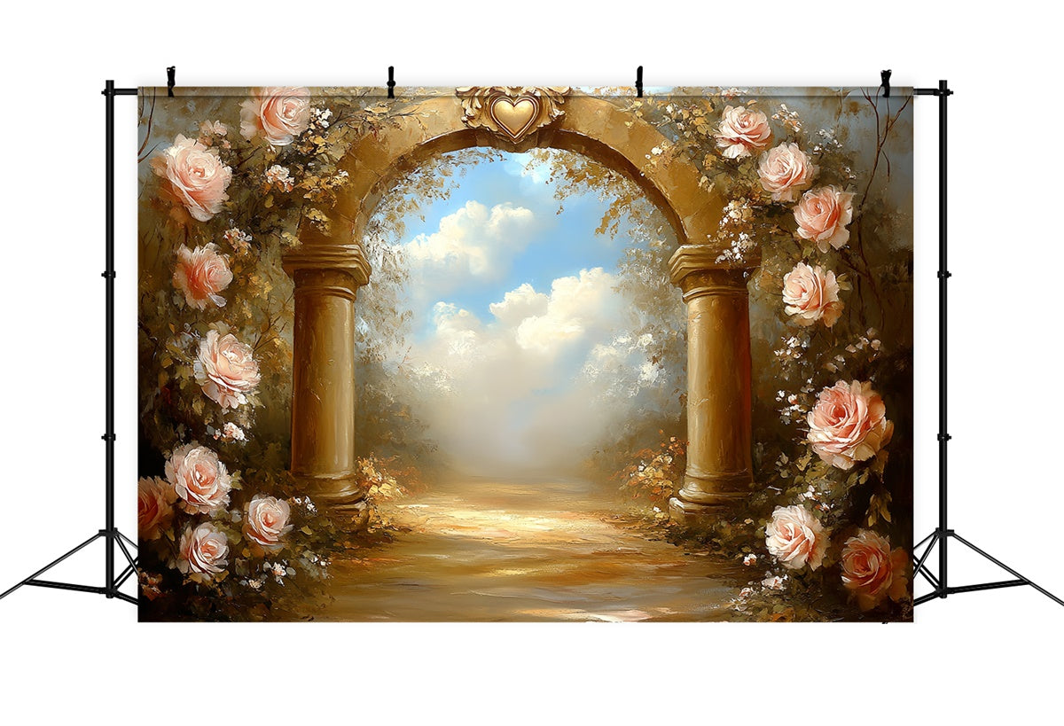 Toile de fond Beaux-Arts Arche de Roses Rêve Magnifique CSH57-269