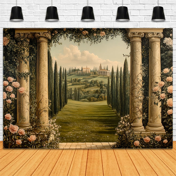 Toile de fond Beaux-Arts Vue Jardin Royal Magnifique CSH57-279