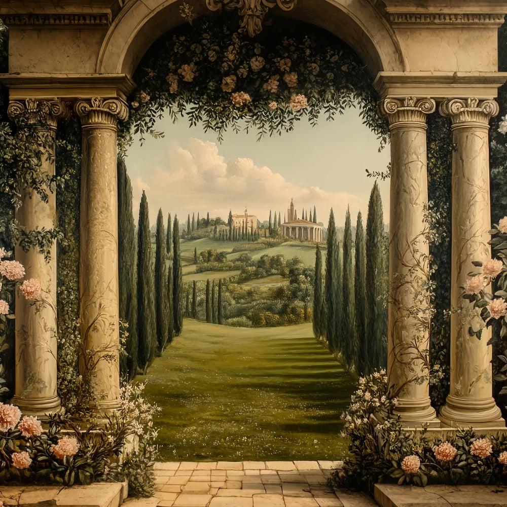 Toile de fond Beaux-Arts Vue Jardin Royal Magnifique CSH57-279