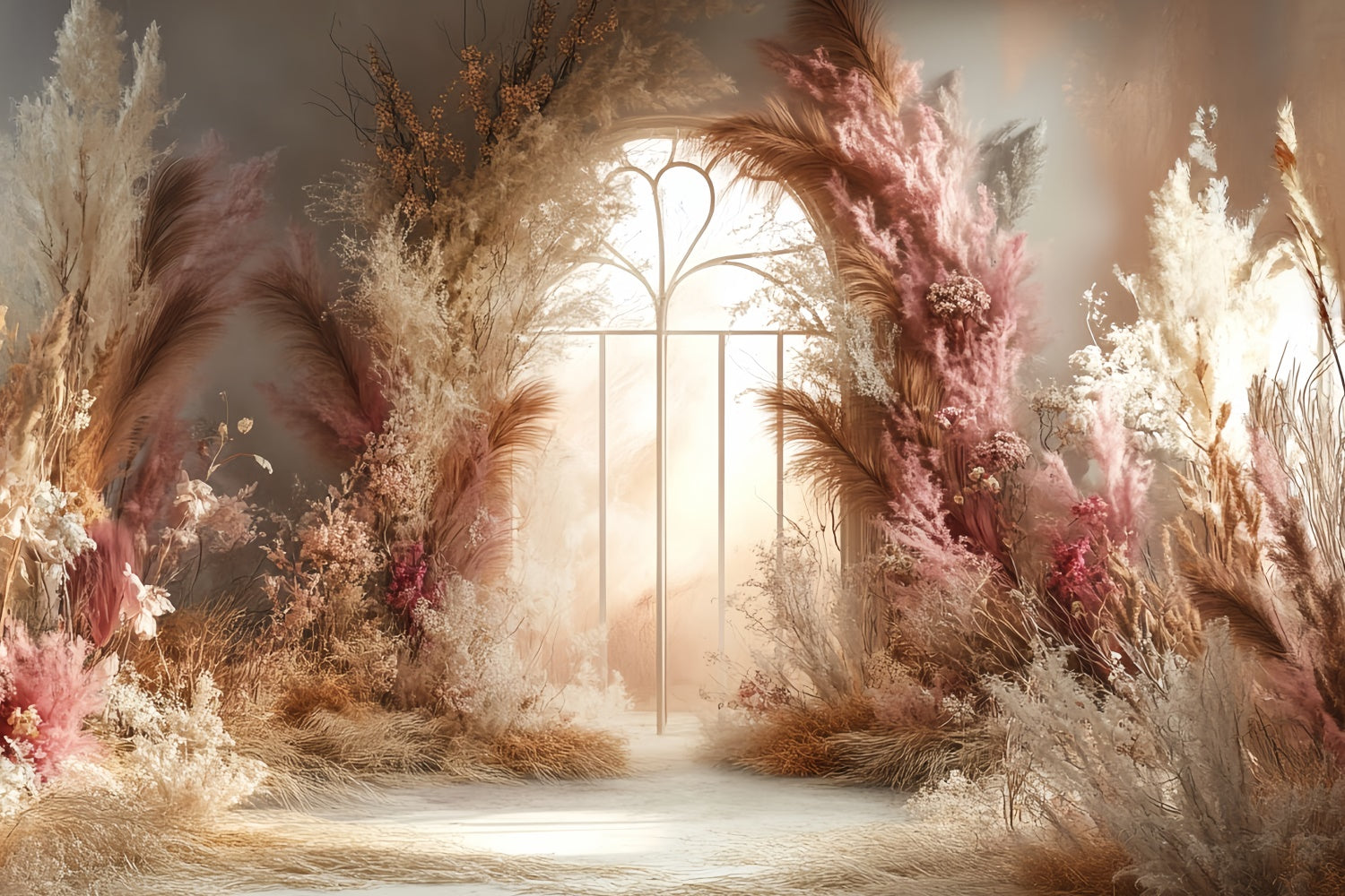 Toile de fond photo bohème Arche Floraison Enchantée CSH57-302