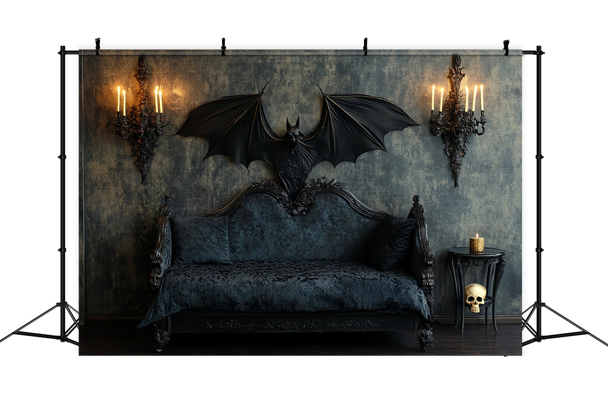 Toile de fond Photo Halloween Manoir Gothique Chauves-Souris CSH57-61