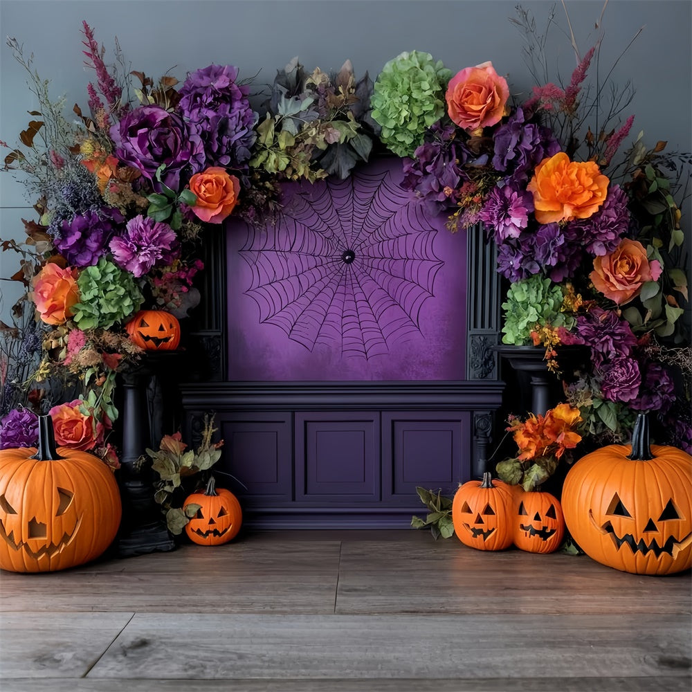 Toile de fond Halloween Arche Florale Effrayante CSH57-78