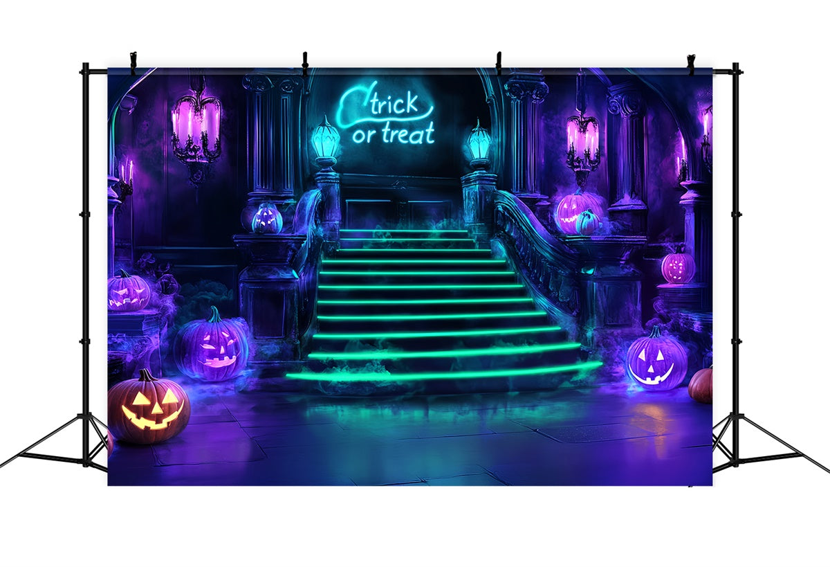 Toile de fond Photo Halloween Escalier Néon Peur CSH57-79