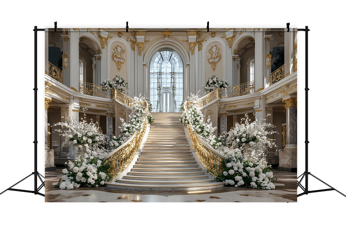 Toile de fond Vintage Victorienne Escalier Doré Rêve CSH57-94