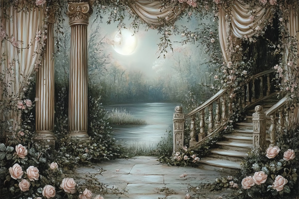 Toile de fond Vintage Jardin Enchanté Clair Lune CSH57-95
