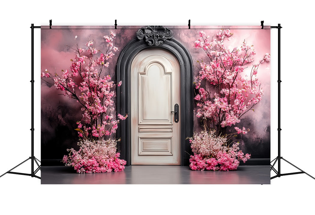 Toile de fond Fleur Arrangement Porte Ornée Cerisier CSH58-105