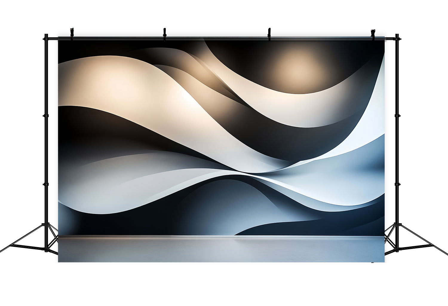 Toile de fond Abstrait Couches Ondes Fluides Monochrome CSH58-151