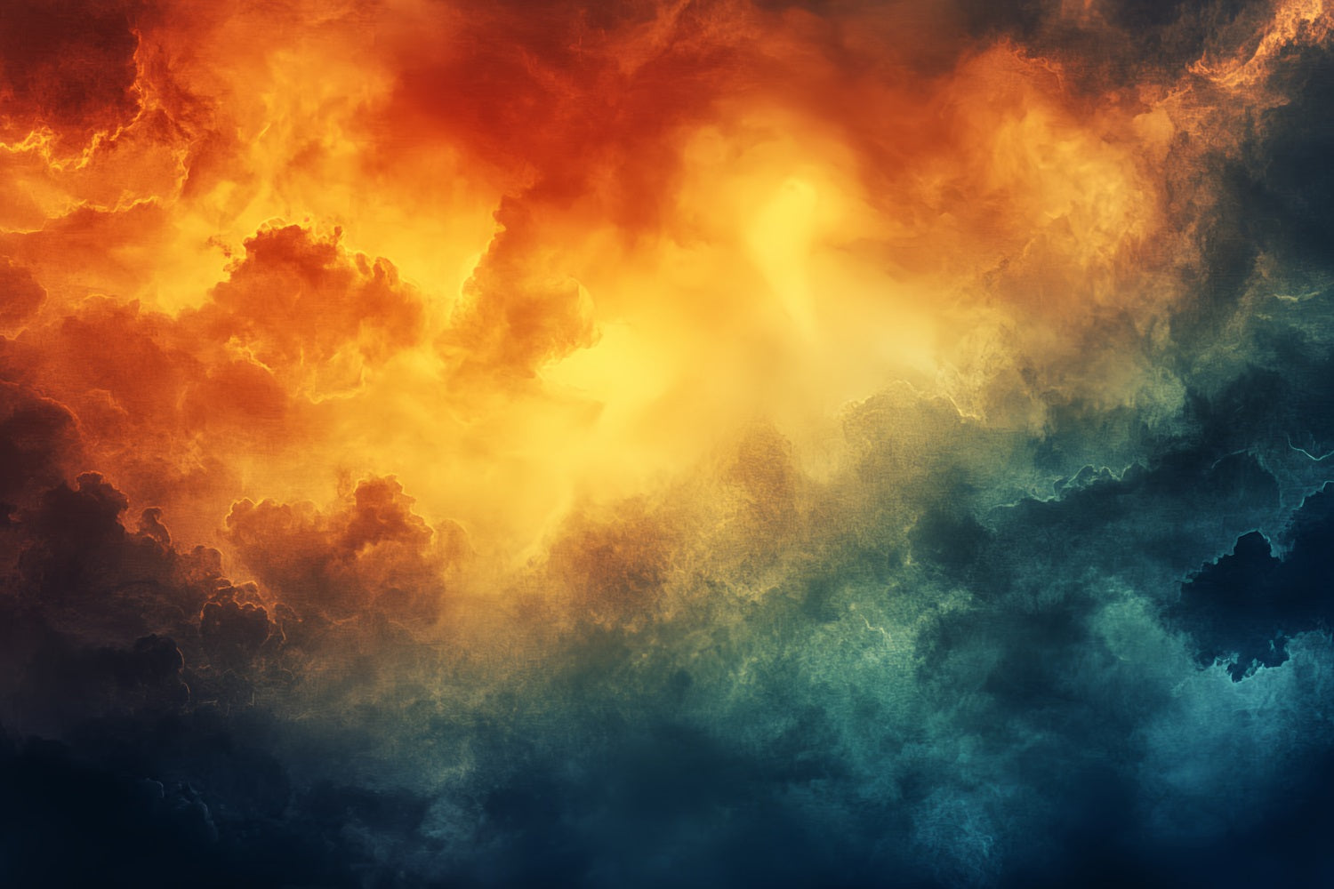 Toile de fond Abstrait Nuages Orageux Coucher Soleil Ardent CSH58-158