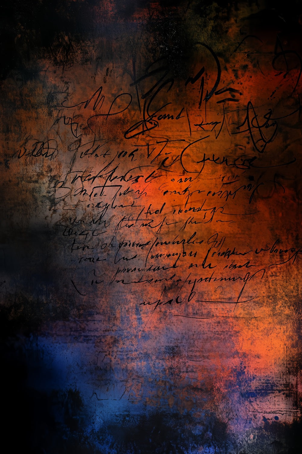Toile de fond Abstrait Texture Grunge Script Brûlé Photo CSH58-181