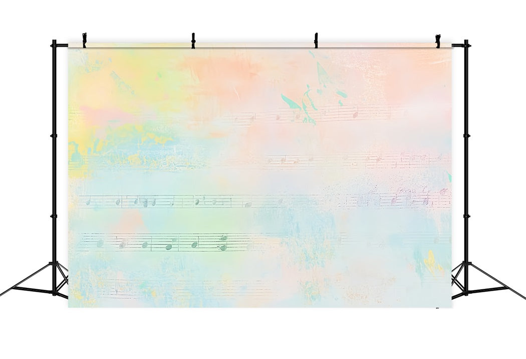 Toile de fond Abstrait Texture Notes de Musique Pastel CSH58-191