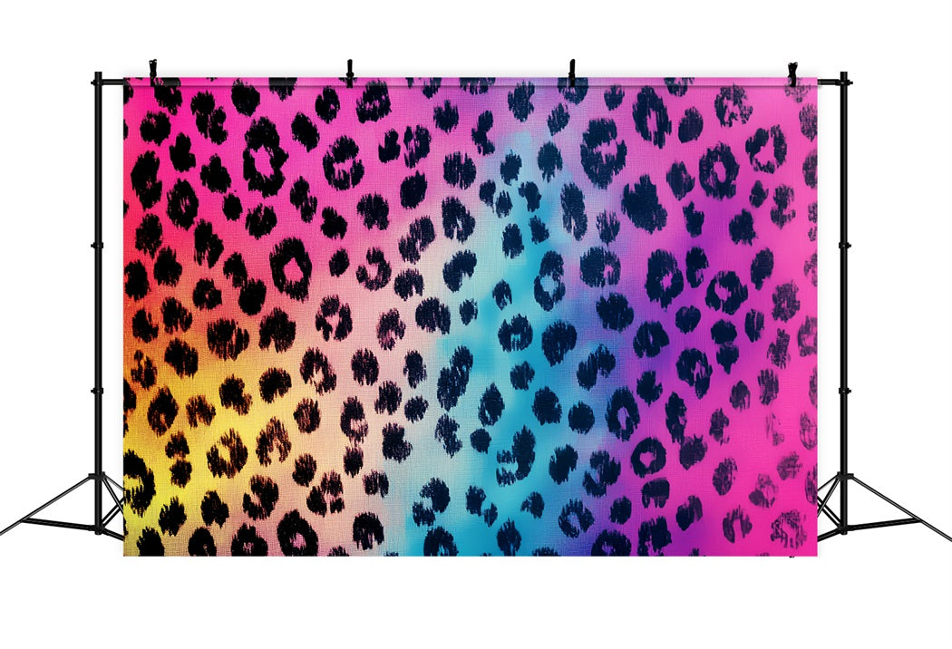 Toile de fond Abstrait Motif Léopard Arc-en-Ciel Photographie CSH58-192