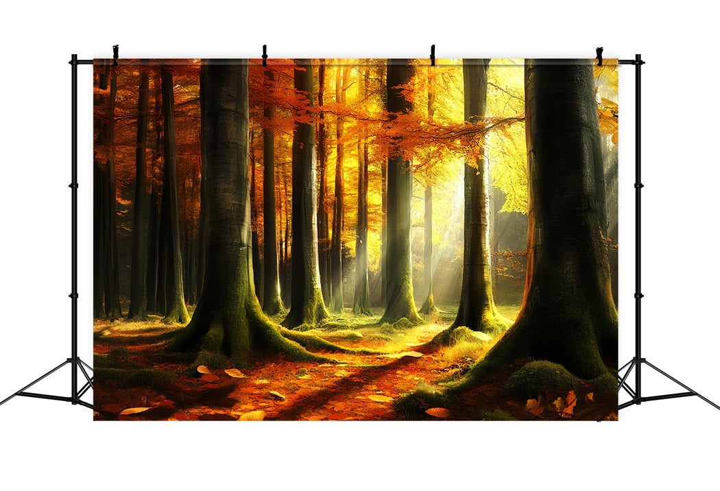 Toile de fond Automne Nature Lumière Mystique Bois d’Automne CSH58-231