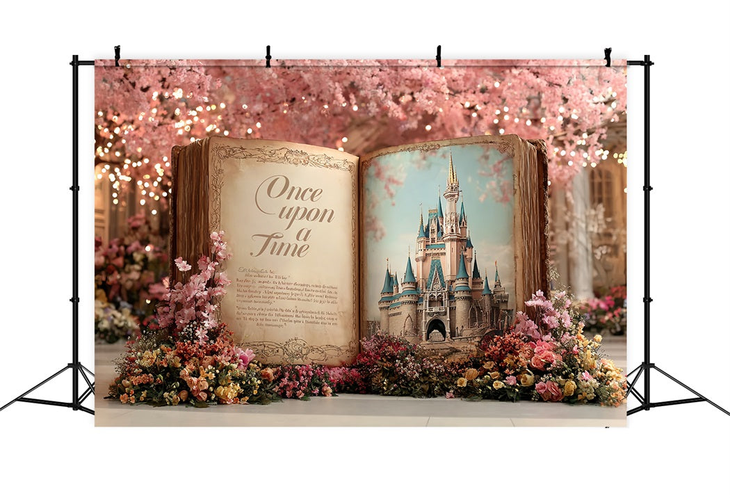 Toile de fond Il Était une Fois Château de Conte Fleurs de Storybook CSH58-232