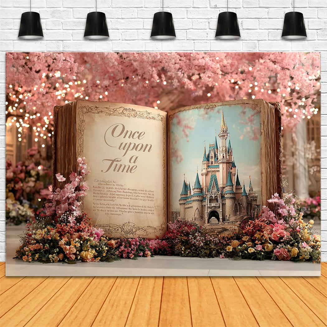 Toile de fond Il Était une Fois Château de Conte Fleurs de Storybook CSH58-232