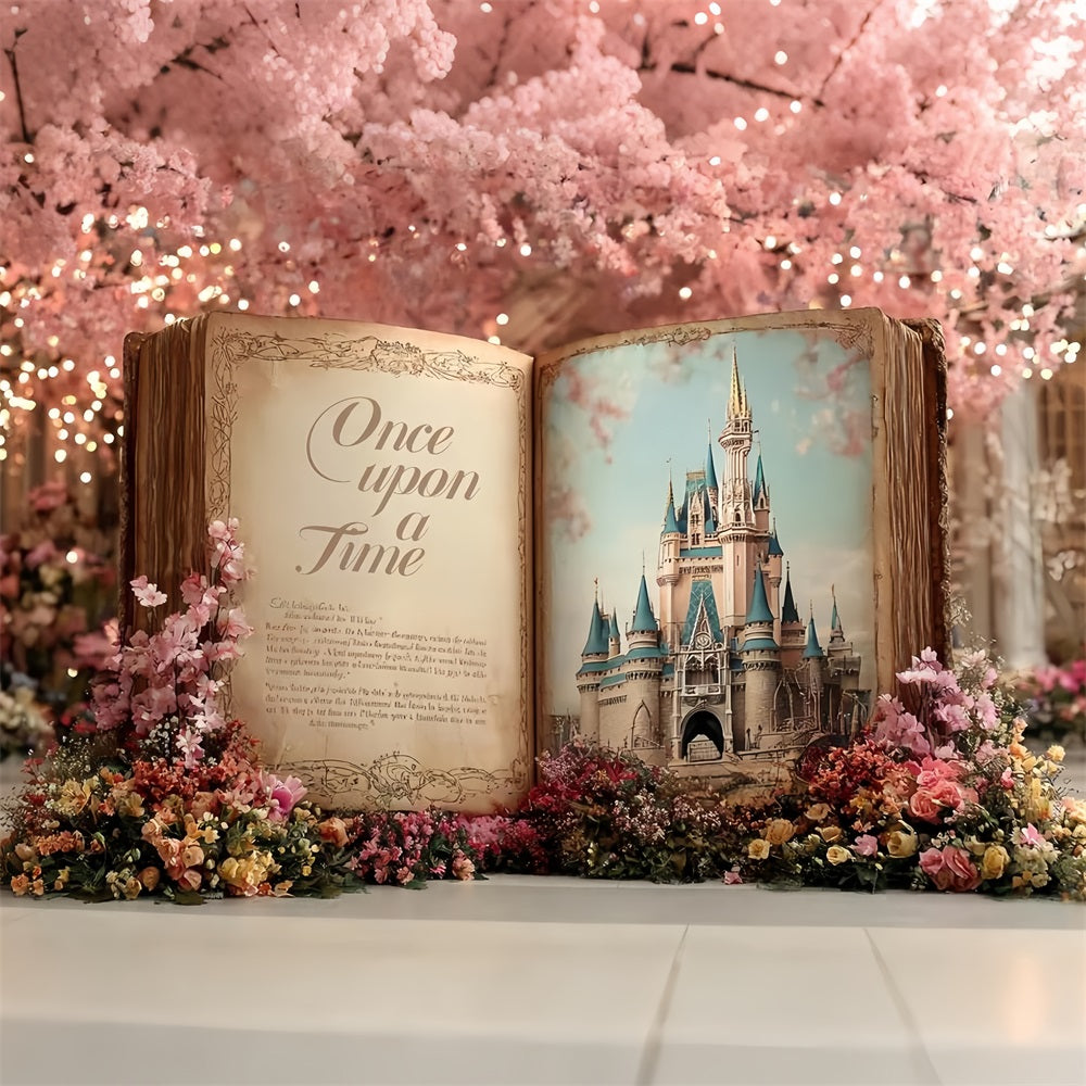 Toile de fond Il Était une Fois Château de Conte Fleurs de Storybook CSH58-232