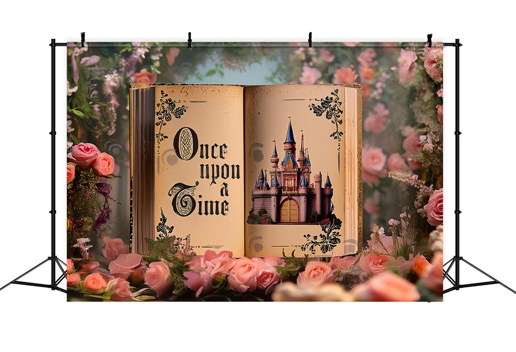 Toile de fond Il Était une Fois Rose Enchantée Château Pages CSH58-233