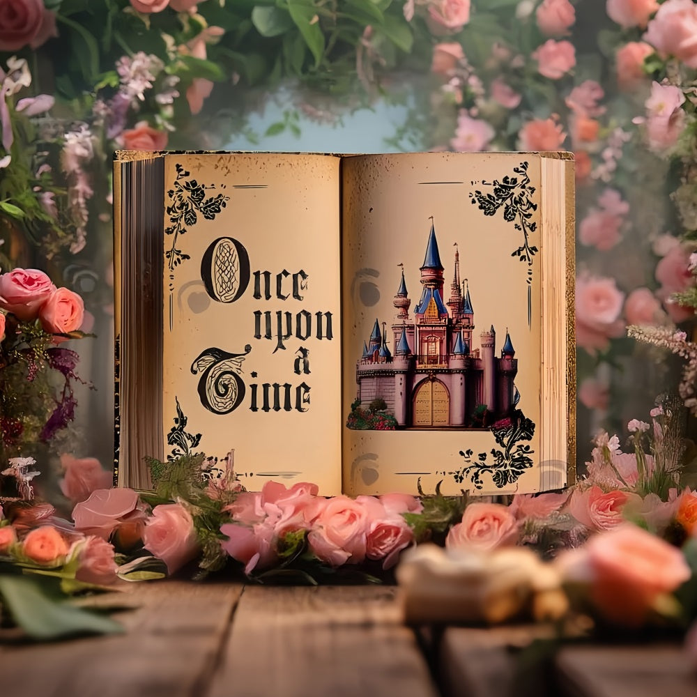 Toile de fond Il Était une Fois Rose Enchantée Château Pages CSH58-233