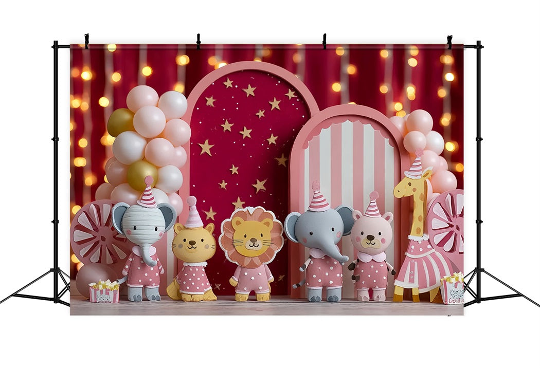 Toile de fond Enfant Mignon Cirque Animaux Fête Célébration CSH58-238