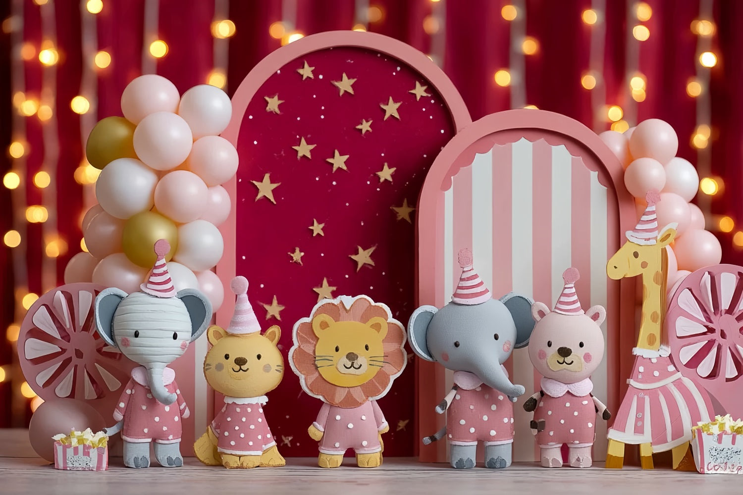 Toile de fond Enfant Mignon Cirque Animaux Fête Célébration CSH58-238
