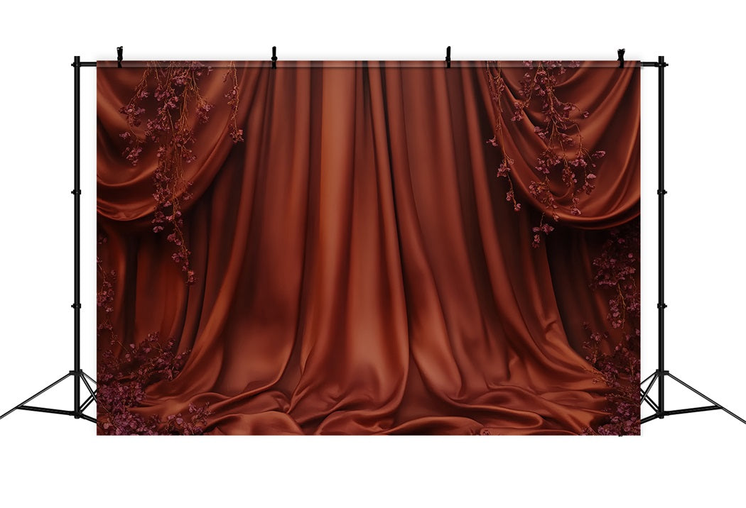 Toile de fond Boudoir Idées Draperie Satin Rustique Fleurs CSH58-248