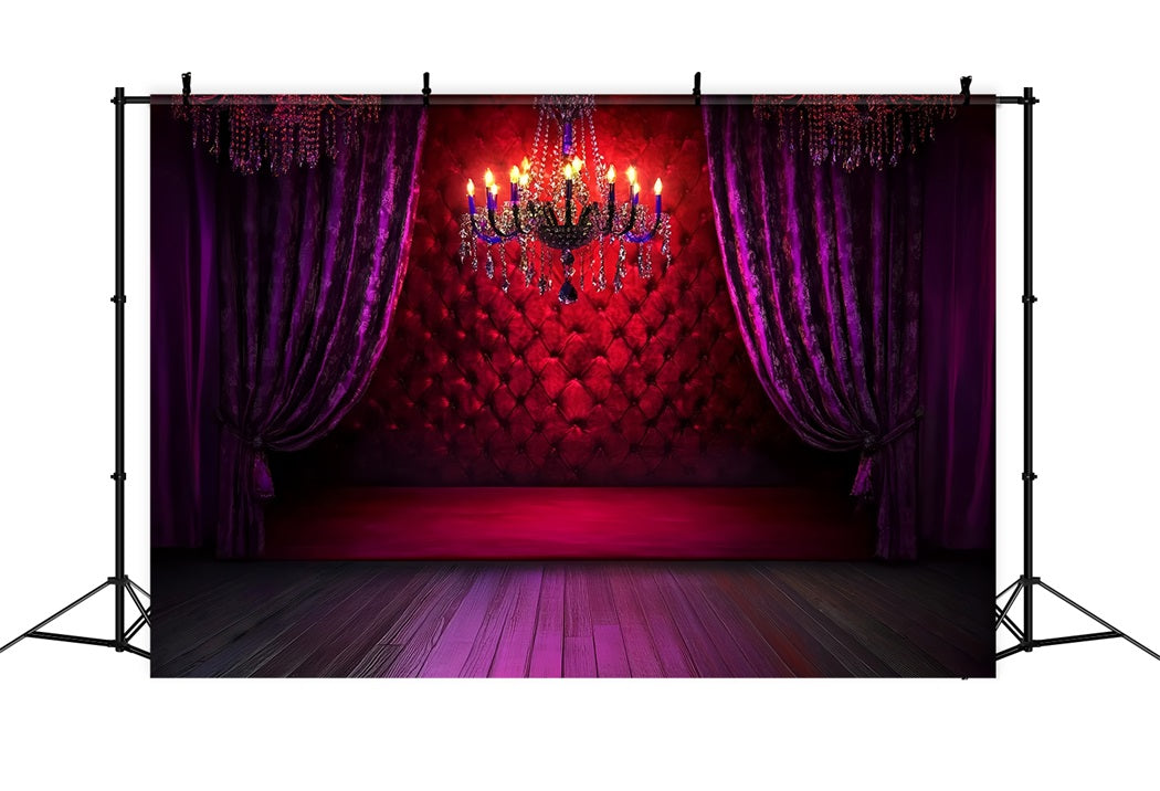Toile de fond Boudoir Lustre Éclat Velours Carmin CSH58-250