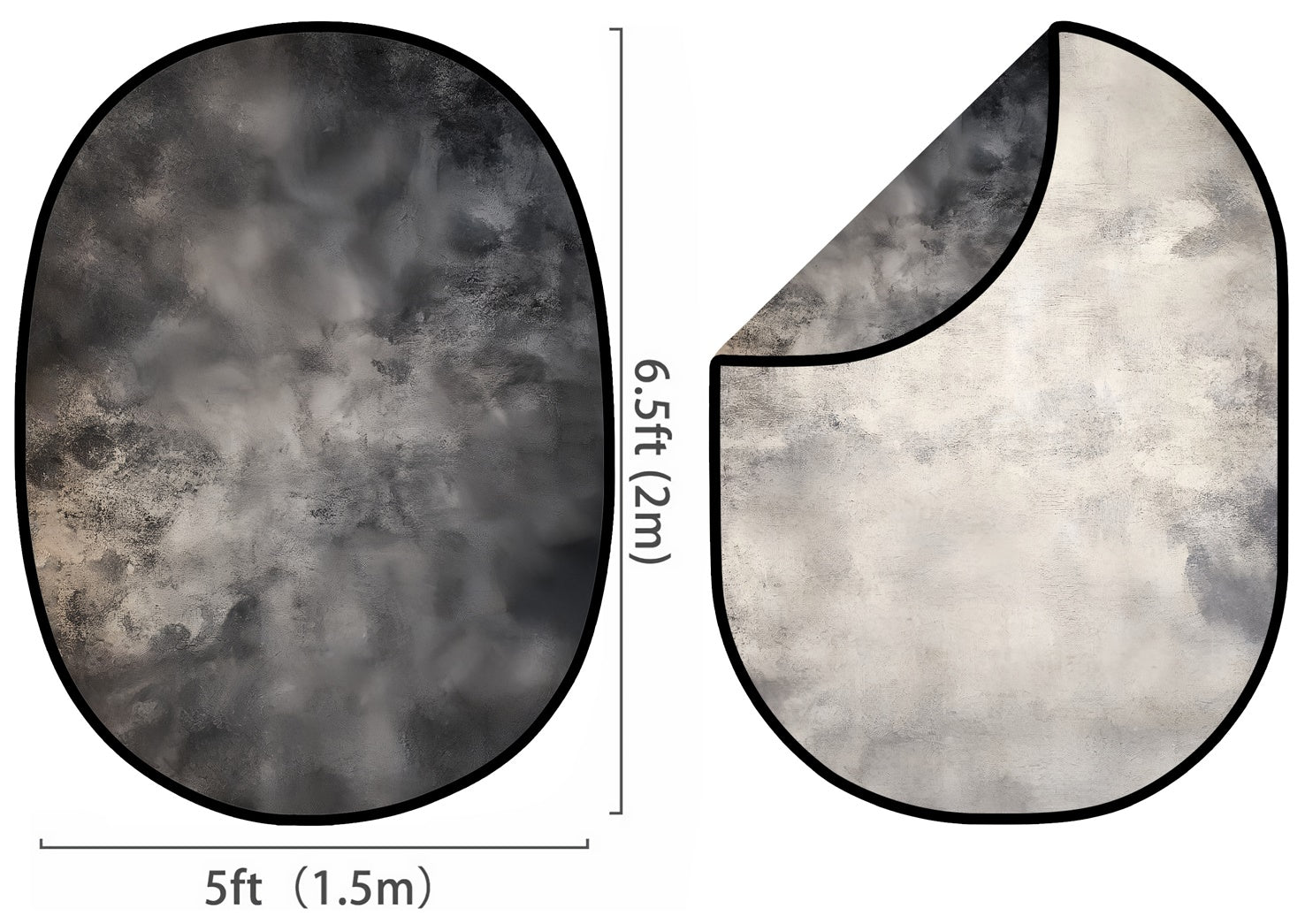 Toile de fond Auto-Enregistrement Brume Cendre Tourbillon Charbon CSH58-5